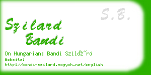 szilard bandi business card